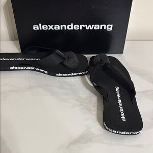 Alexander Wang Black Flip Flops